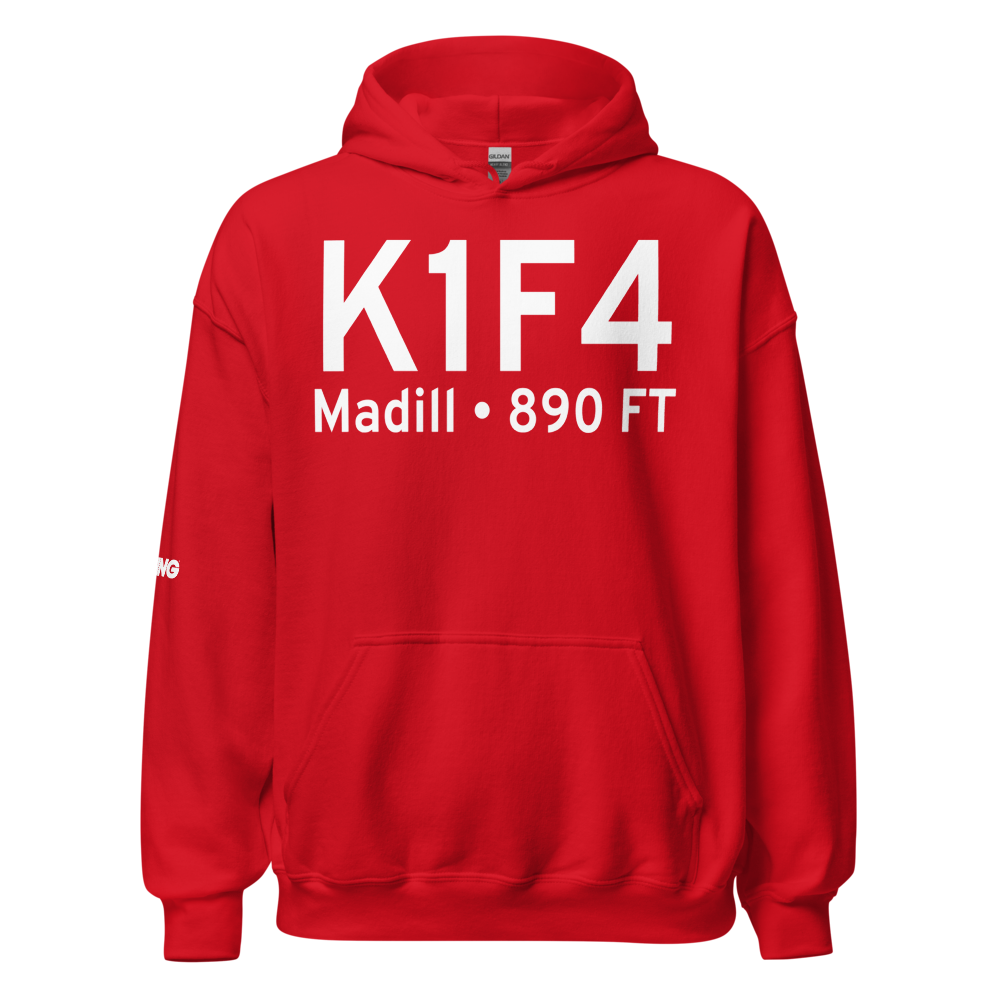 Madill Municipal Airport (K1F4) ICAO Hoodie Sweatshirt 