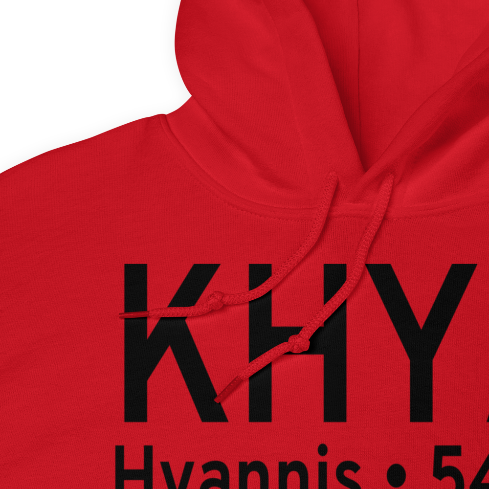 Barnstable Municipal Boardman Polando Field (KHYA) ICAO Hoodie Sweatshirt 