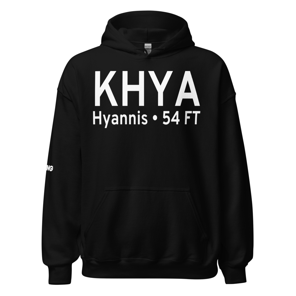 Barnstable Municipal Boardman Polando Field (KHYA) ICAO Hoodie Sweatshirt 