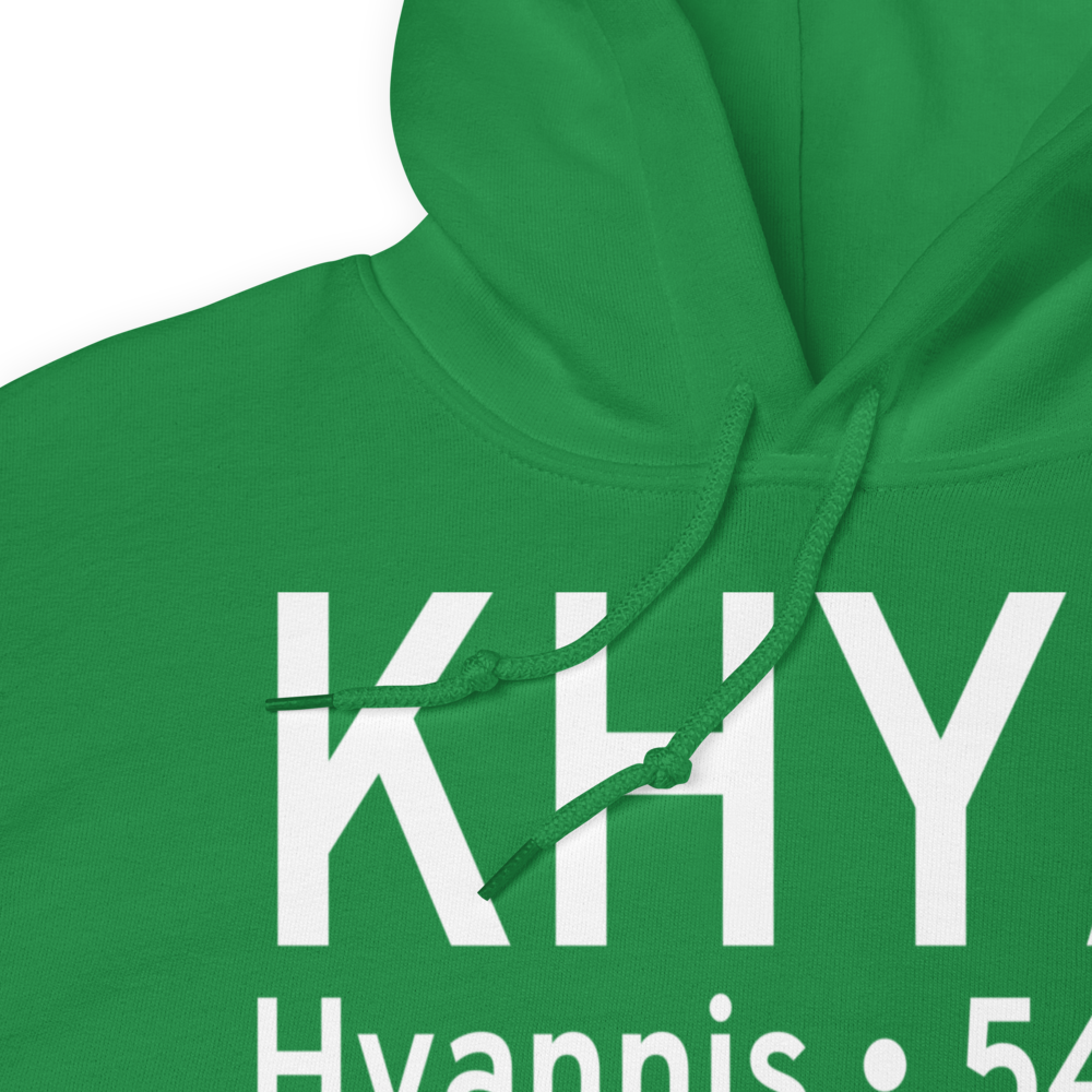 Barnstable Municipal Boardman Polando Field (KHYA) ICAO Hoodie Sweatshirt 