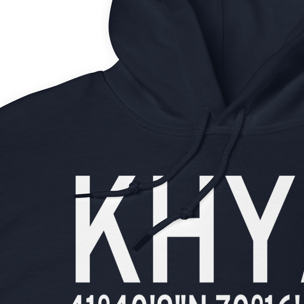 Barnstable Municipal Boardman Polando Field (KHYA) ICAO Hoodie Sweatshirt 