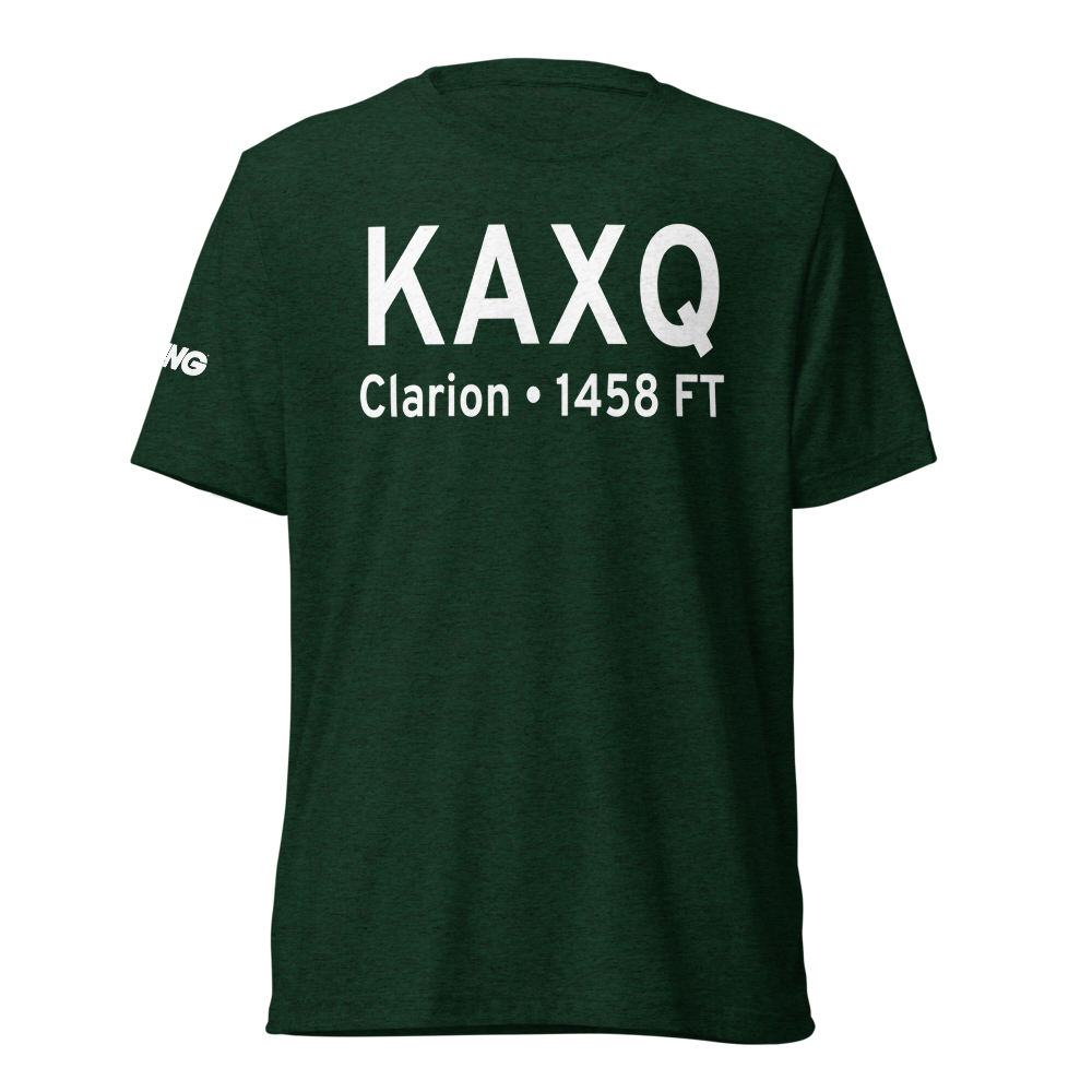 Clarion County Airport (KAXQ) ICAO Tri-blend T-Shirt 