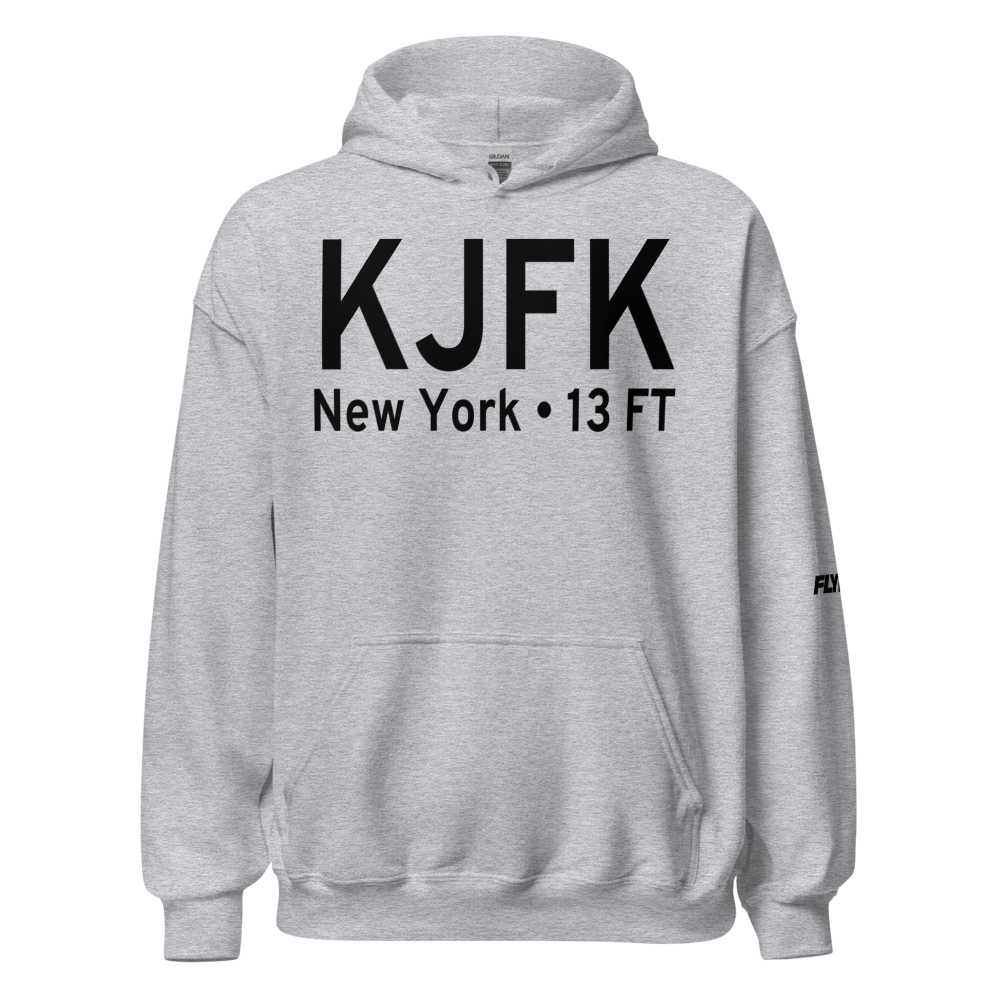 John F Kennedy International Airport (KJFK) ICAO Hoodie Sweatshirt 