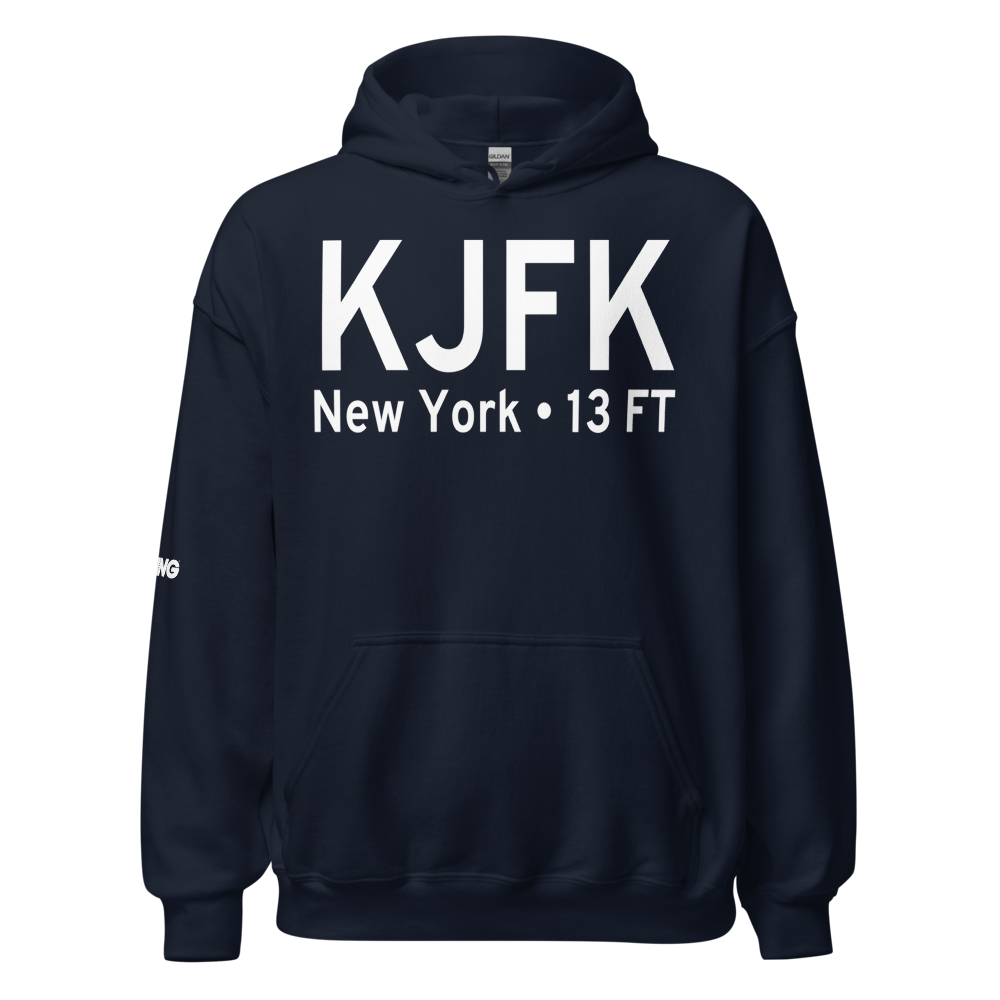 John F Kennedy International Airport (KJFK) ICAO Hoodie Sweatshirt 
