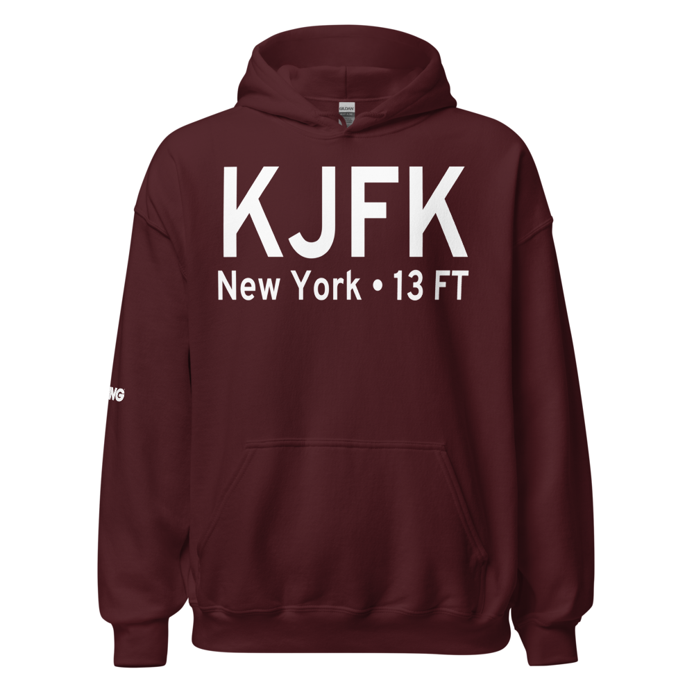 John F Kennedy International Airport (KJFK) ICAO Hoodie Sweatshirt 