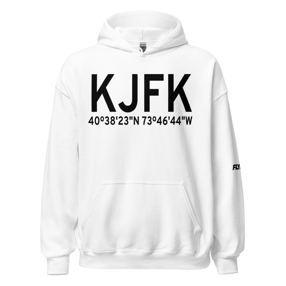 John F Kennedy International Airport (KJFK) ICAO Hoodie Sweatshirt 