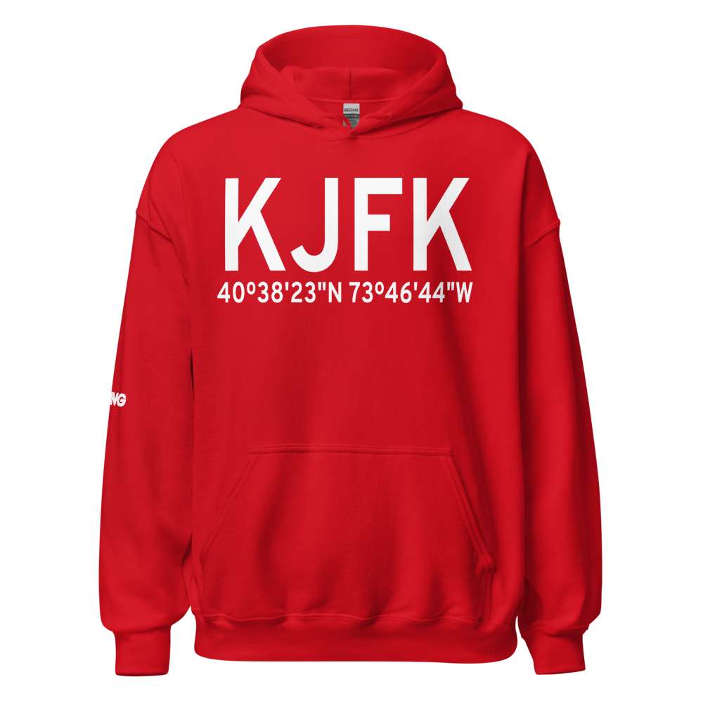 John F Kennedy International Airport (KJFK) ICAO Hoodie Sweatshirt 