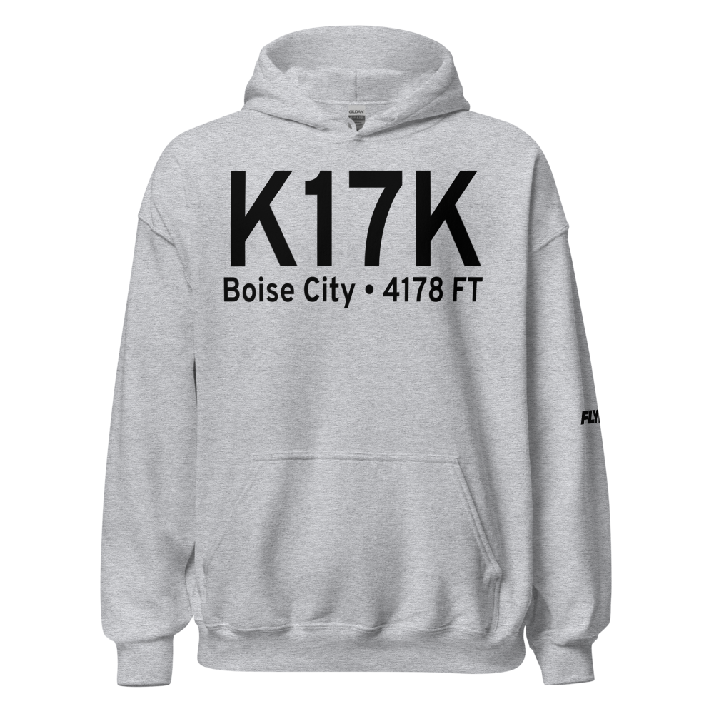 Boise City Airport (K17K) ICAO Hoodie Sweatshirt 