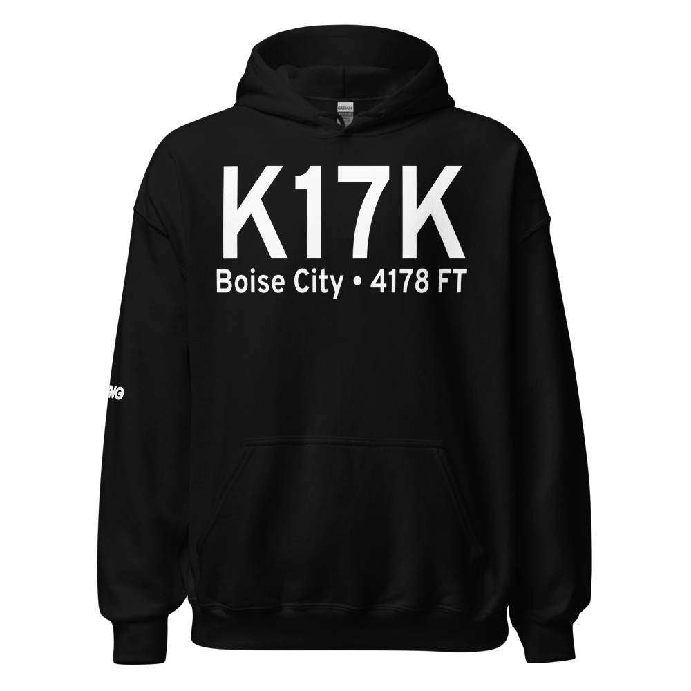 Boise City Airport (K17K) ICAO Hoodie Sweatshirt 