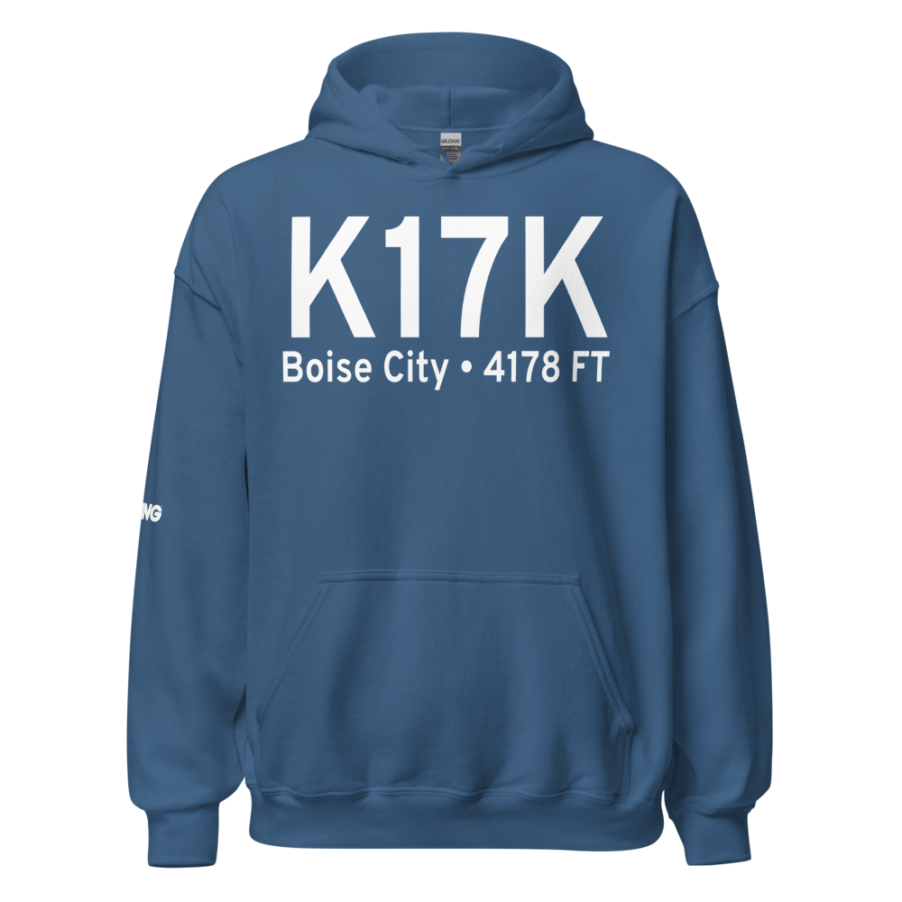 Boise City Airport (K17K) ICAO Hoodie Sweatshirt 