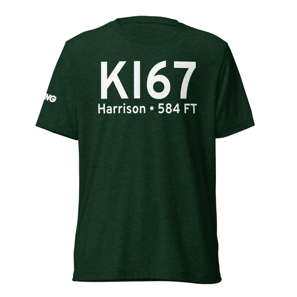 Cincinnati West Airport (KI67) ICAO Tri-blend T-Shirt 