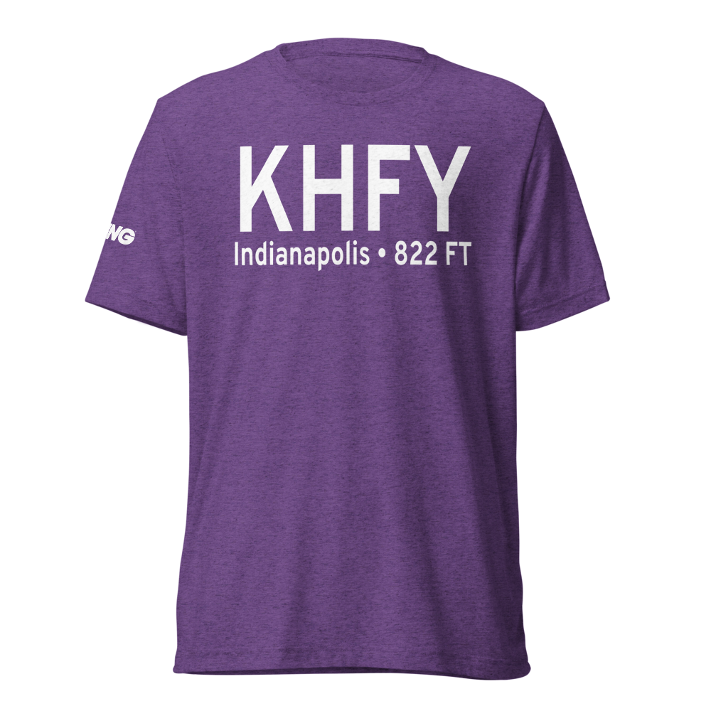 Indy South Greenwood Airport (KHFY) ICAO Tri-blend T-Shirt 