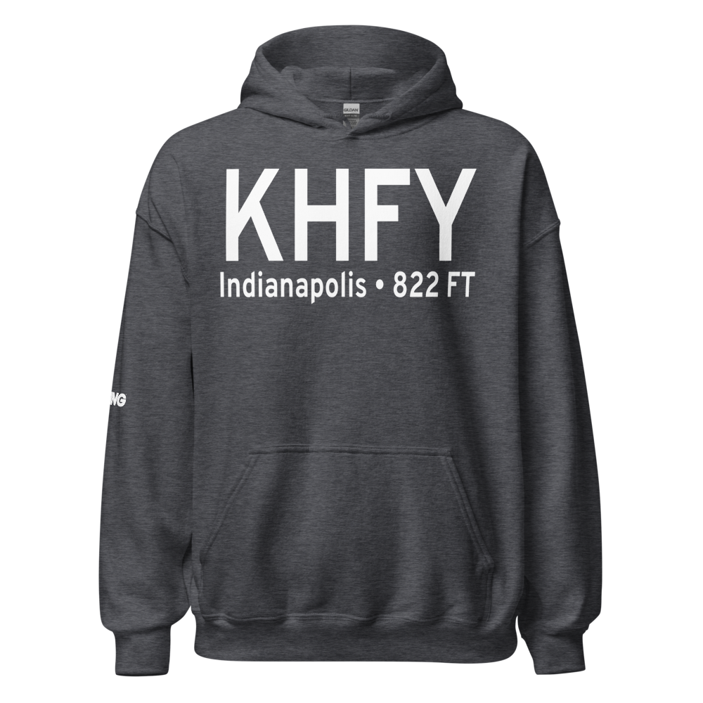 Indy South Greenwood Airport (KHFY) ICAO Hoodie Sweatshirt 