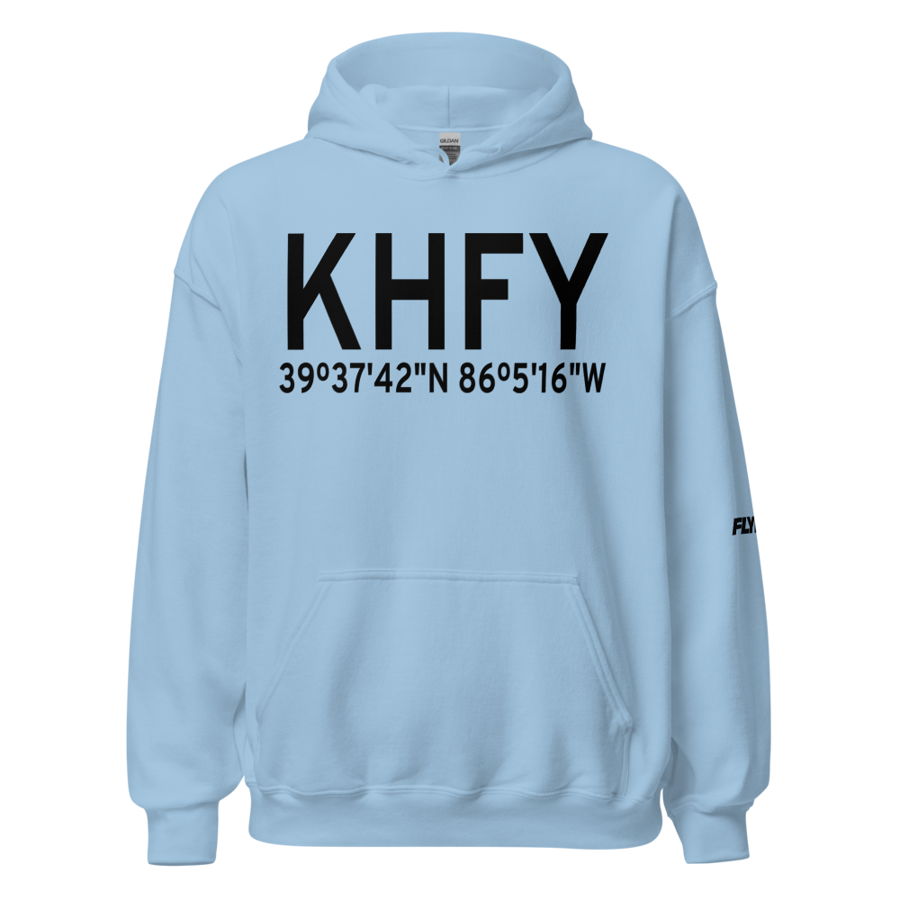 Indy South Greenwood Airport (KHFY) ICAO Hoodie Sweatshirt 