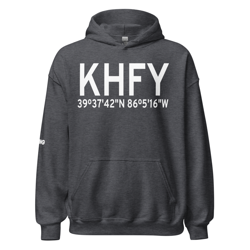 Indy South Greenwood Airport (KHFY) ICAO Hoodie Sweatshirt 