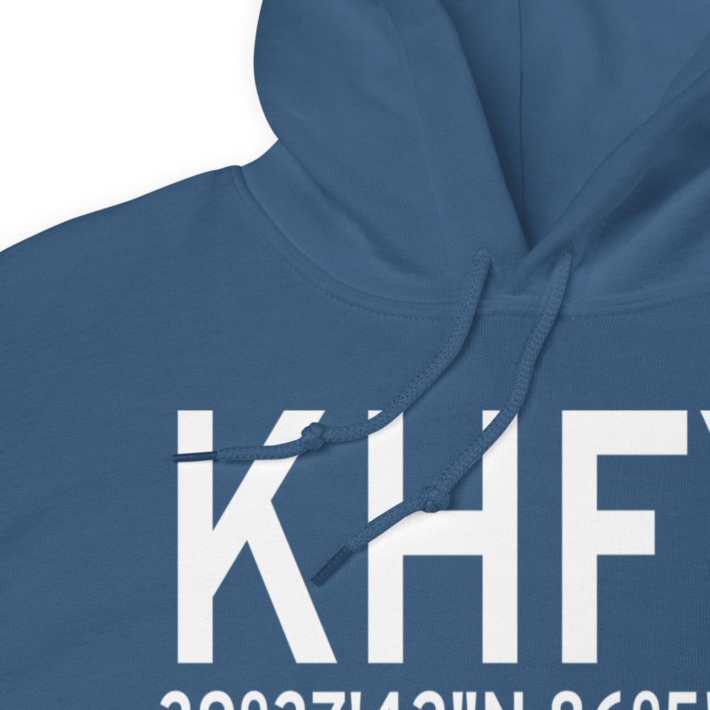 Indy South Greenwood Airport (KHFY) ICAO Hoodie Sweatshirt 