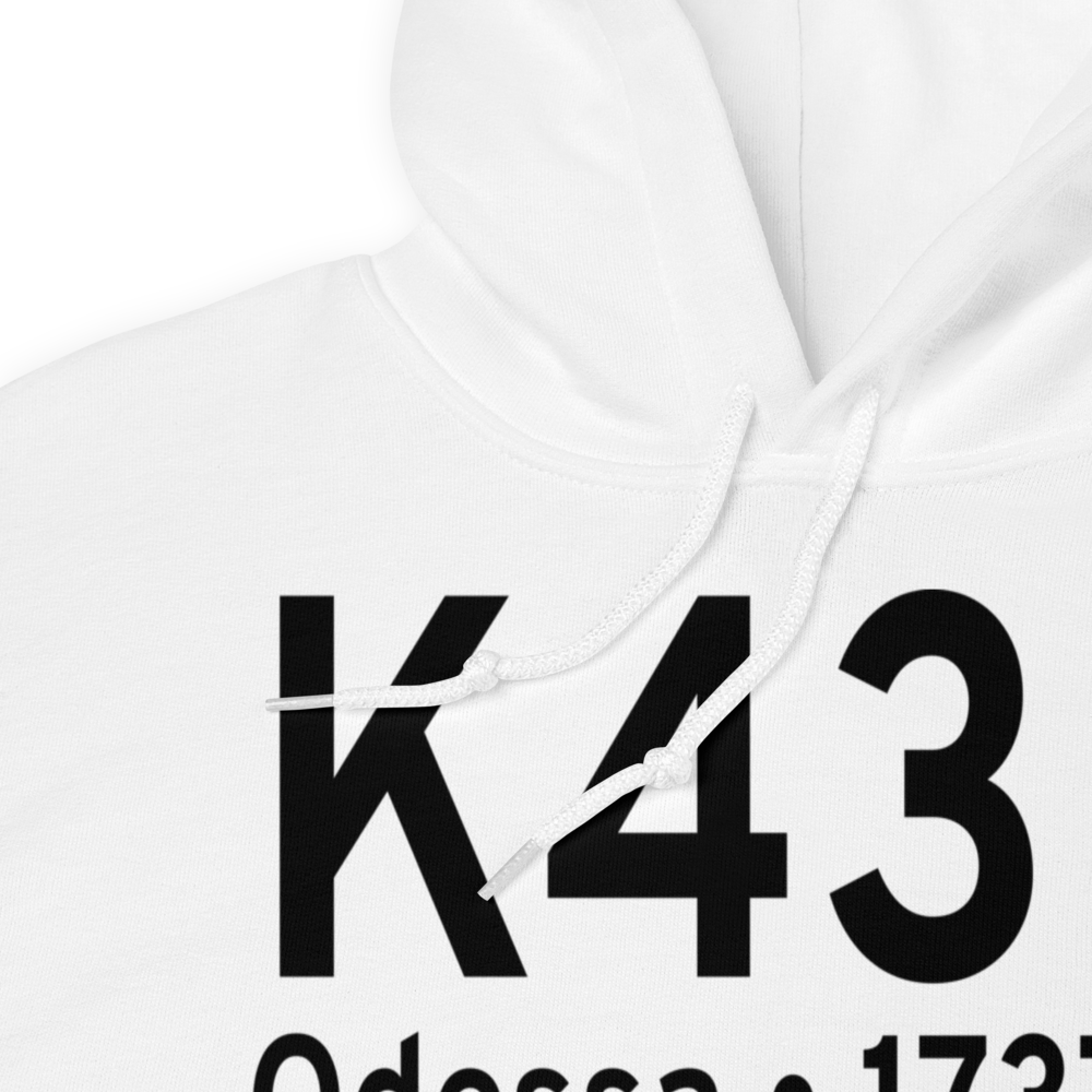 Odessa Municipal Airport (K43D) ICAO Hoodie Sweatshirt 