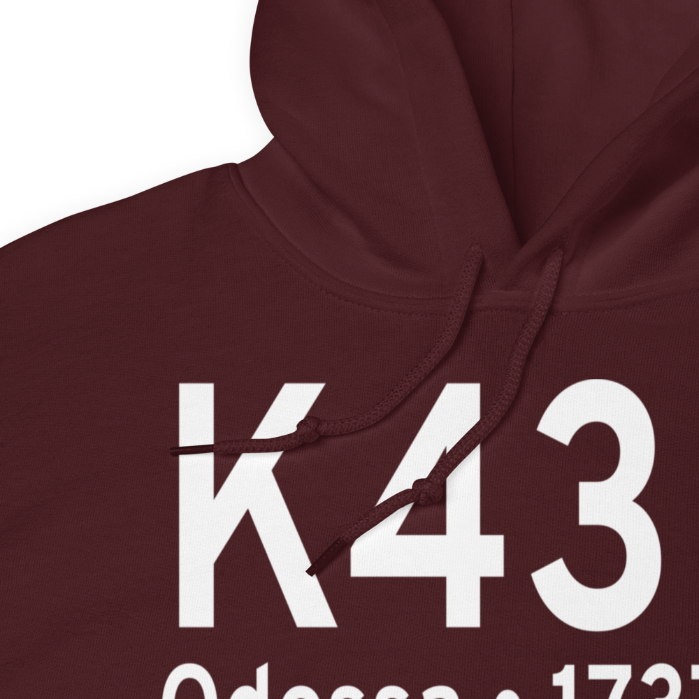 Odessa Municipal Airport (K43D) ICAO Hoodie Sweatshirt 