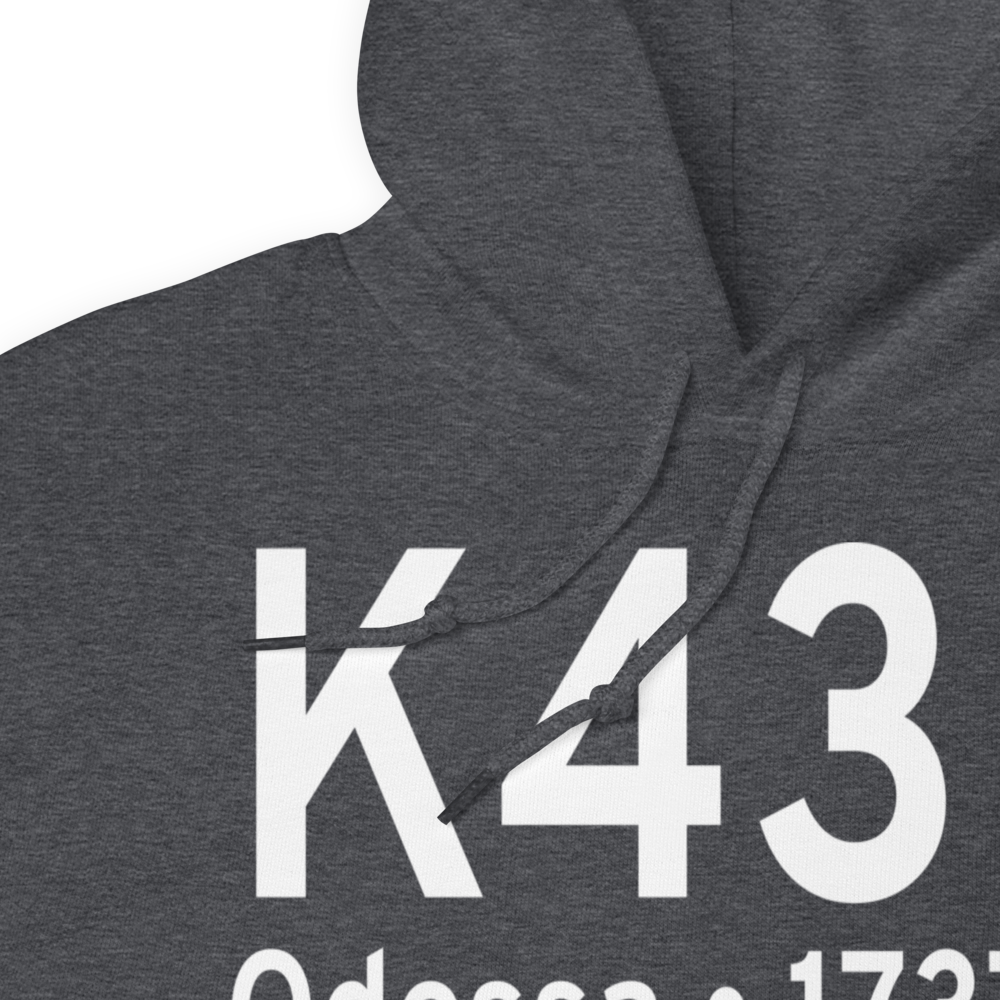 Odessa Municipal Airport (K43D) ICAO Hoodie Sweatshirt 
