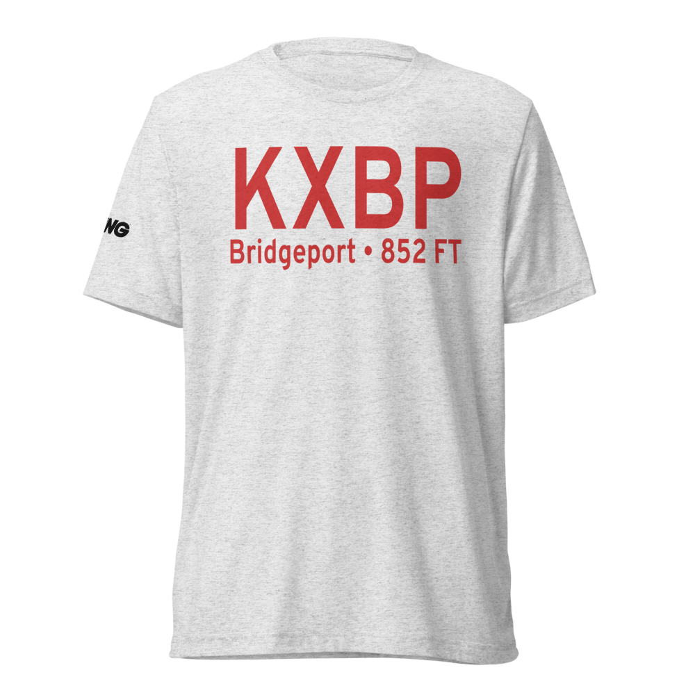 Bridgeport Municipal Airport (KXBP) ICAO Tri-blend T-Shirt 