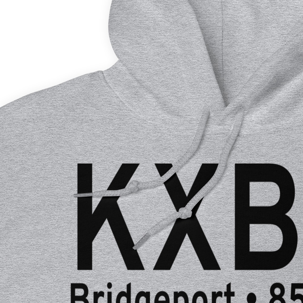 Bridgeport Municipal Airport (KXBP) ICAO Hoodie Sweatshirt 