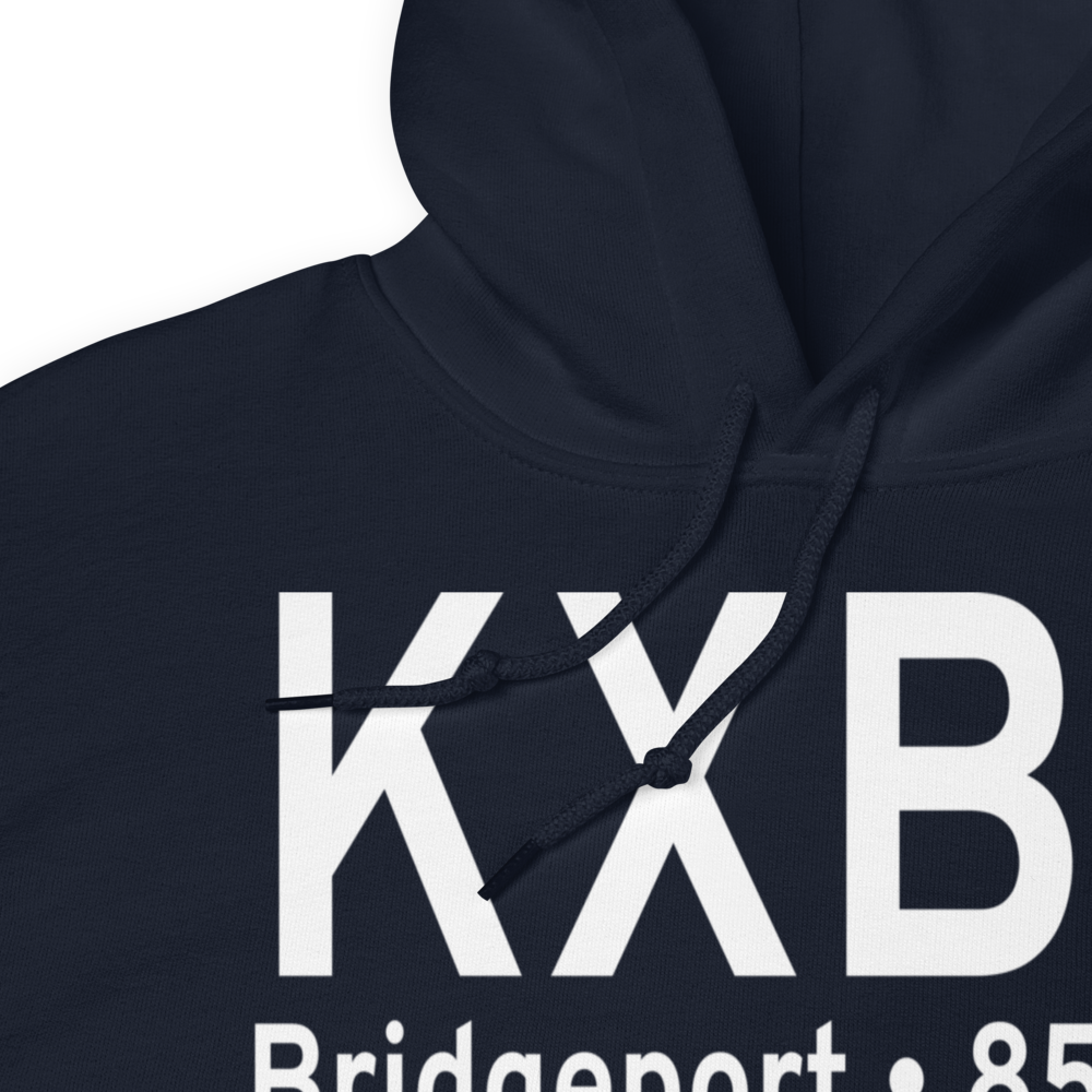 Bridgeport Municipal Airport (KXBP) ICAO Hoodie Sweatshirt 
