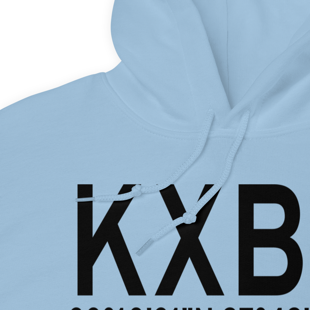 Bridgeport Municipal Airport (KXBP) ICAO Hoodie Sweatshirt 