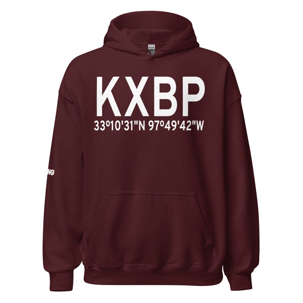 Bridgeport Municipal Airport (KXBP) ICAO Hoodie Sweatshirt 