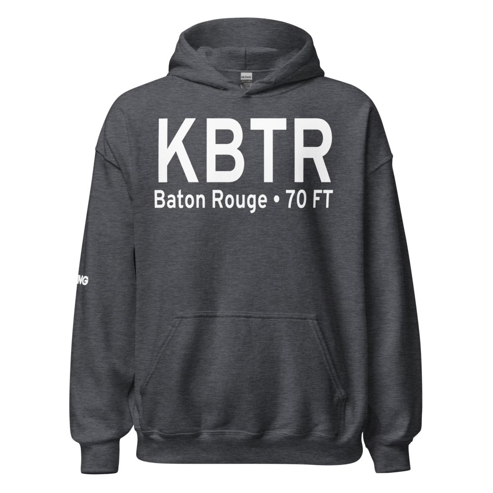 Baton Rouge Metropolitan Airport (KBTR) ICAO Hoodie Sweatshirt 