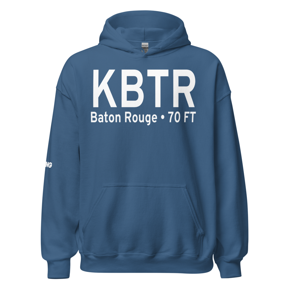 Baton Rouge Metropolitan Airport (KBTR) ICAO Hoodie Sweatshirt 