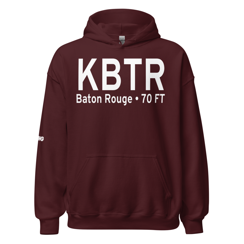 Baton Rouge Metropolitan Airport (KBTR) ICAO Hoodie Sweatshirt 