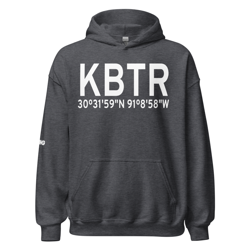 Baton Rouge Metropolitan Airport (KBTR) ICAO Hoodie Sweatshirt 