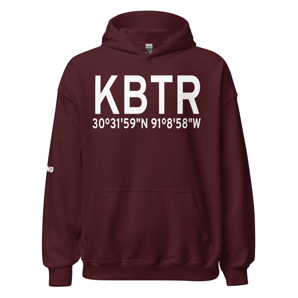 Baton Rouge Metropolitan Airport (KBTR) ICAO Hoodie Sweatshirt 