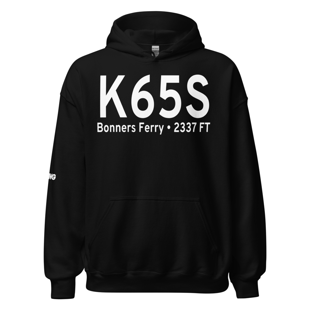 Boundary County Airport (K65S) ICAO Hoodie Sweatshirt 