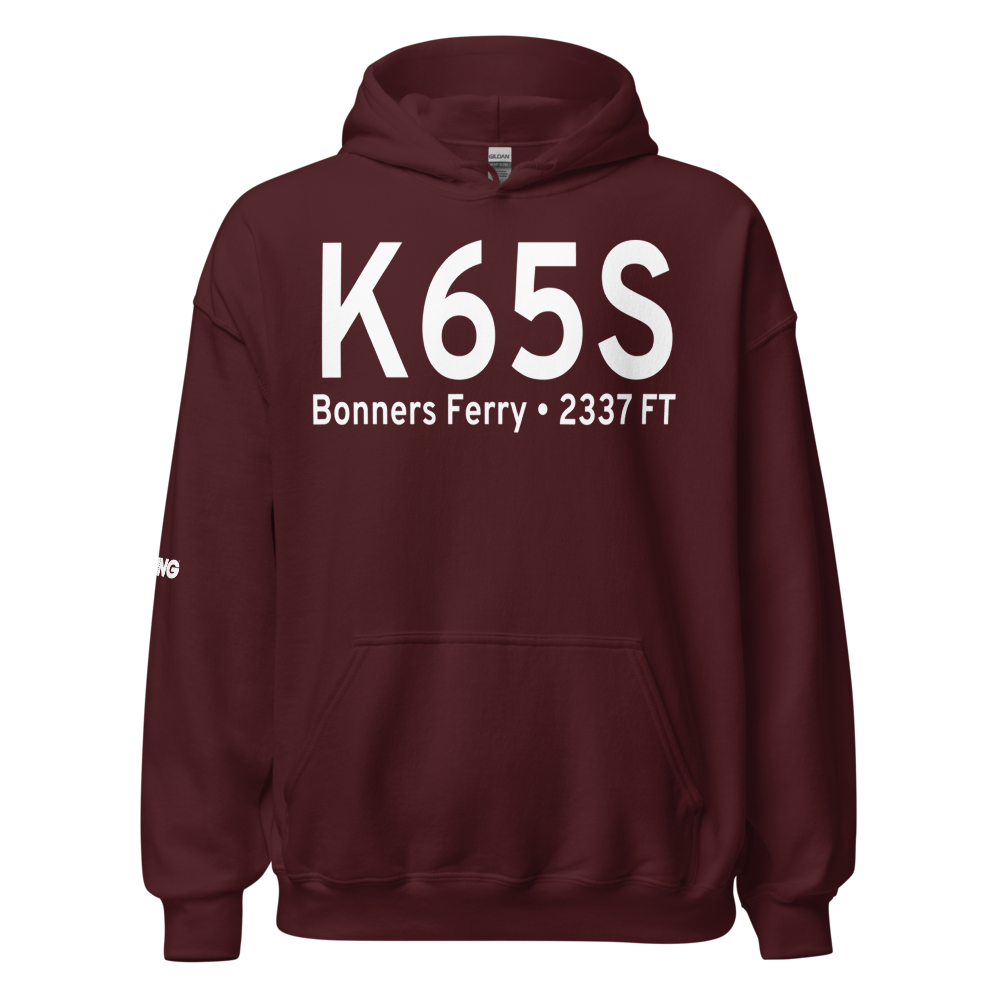 Boundary County Airport (K65S) ICAO Hoodie Sweatshirt 