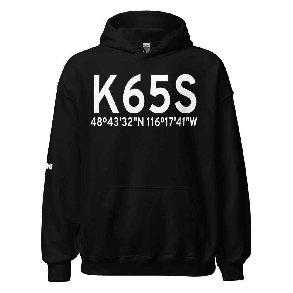 Boundary County Airport (K65S) ICAO Hoodie Sweatshirt 