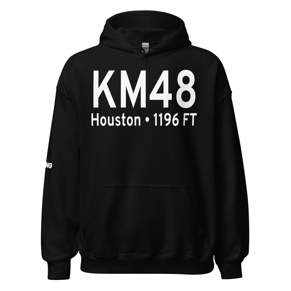 Houston Memorial Airport (KM48) ICAO Hoodie Sweatshirt 