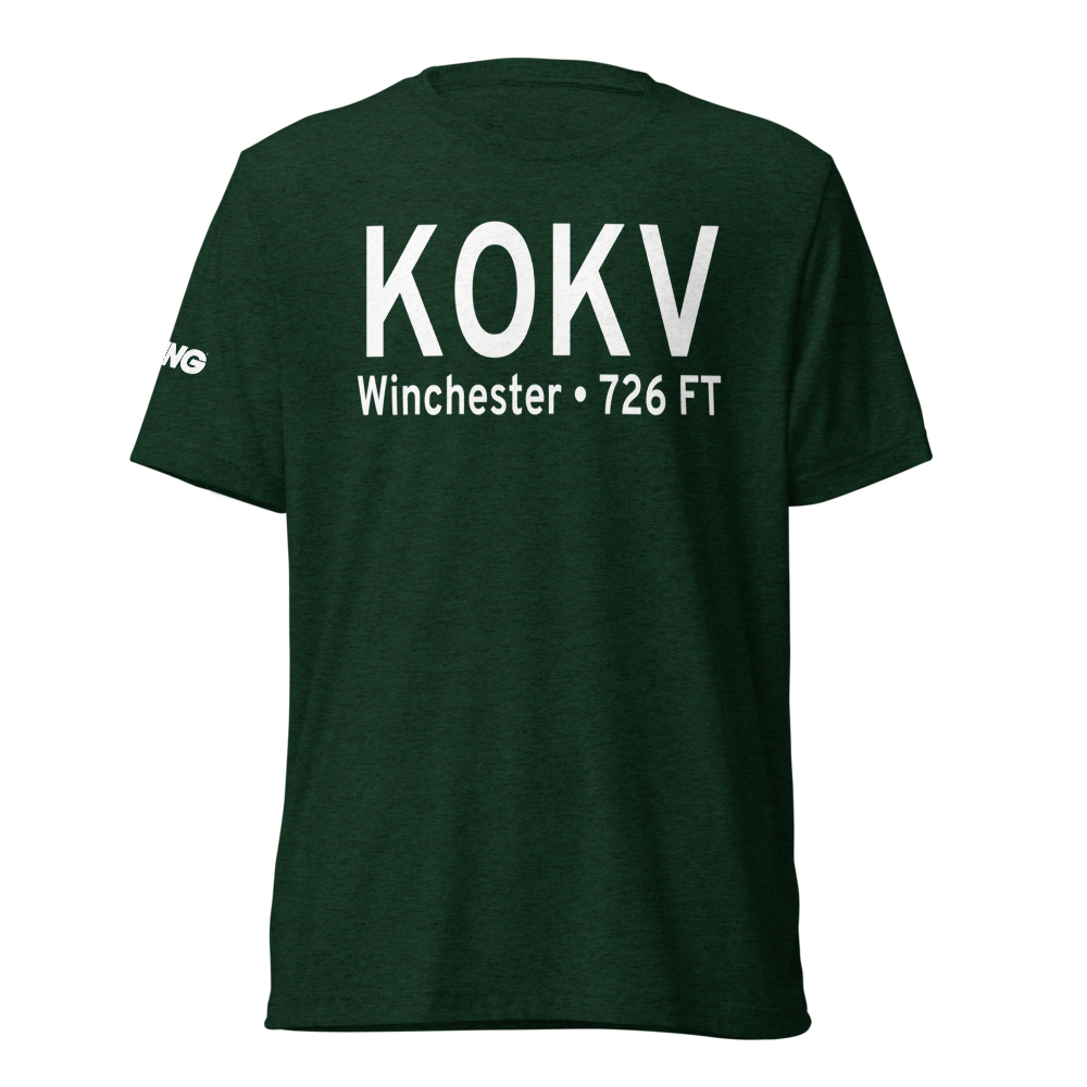 Winchester Regional Airport (KOKV) ICAO Tri-blend T-Shirt 