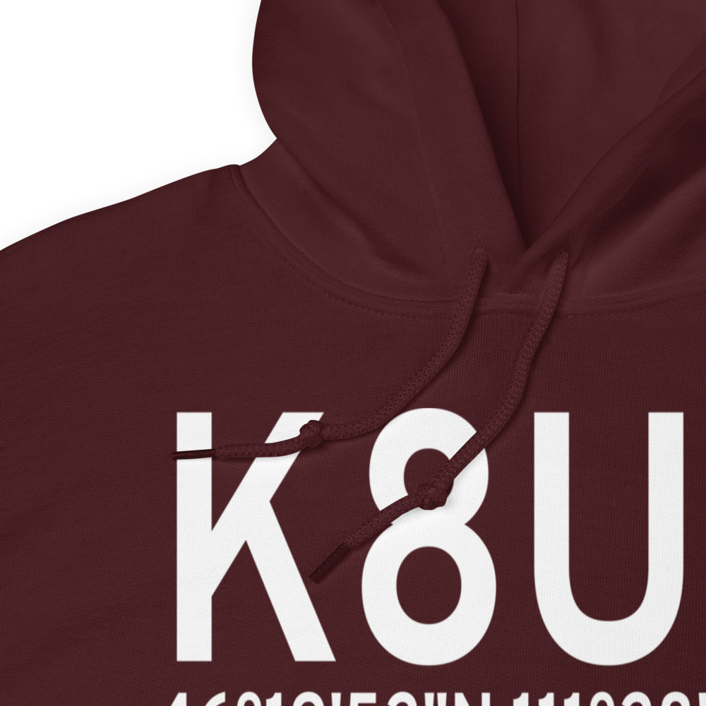 Townsend Airport (K8U8) ICAO Hoodie Sweatshirt 