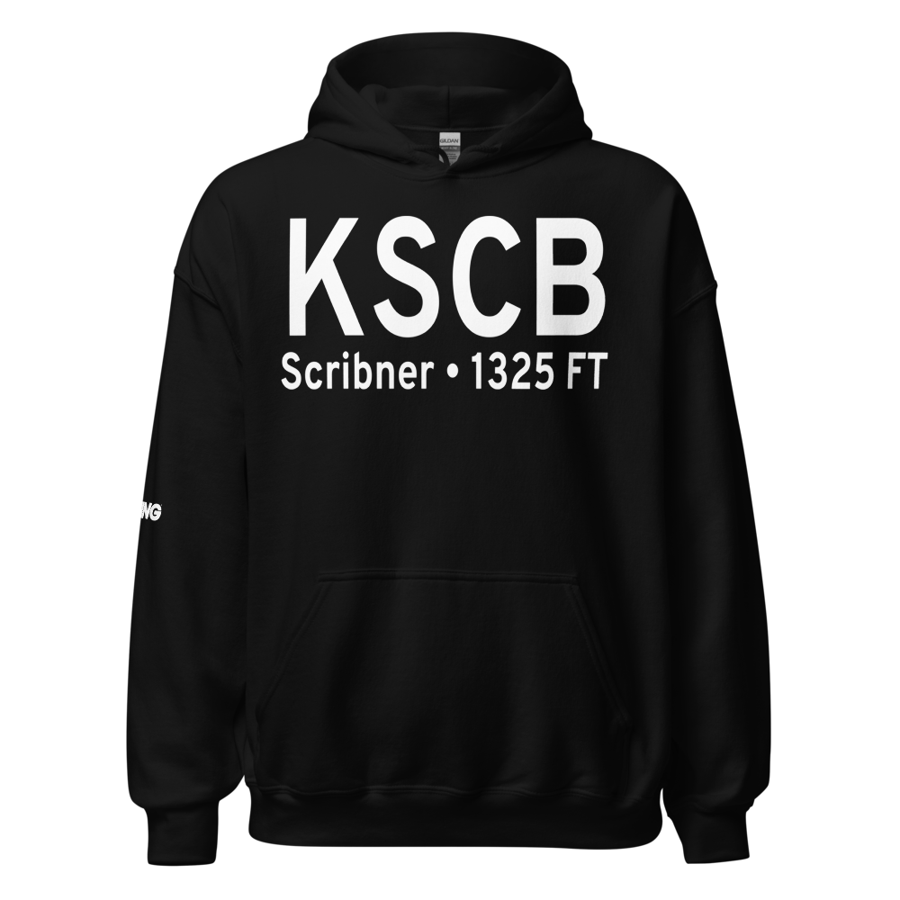 Scribner State Airport (KSCB) ICAO Hoodie Sweatshirt 