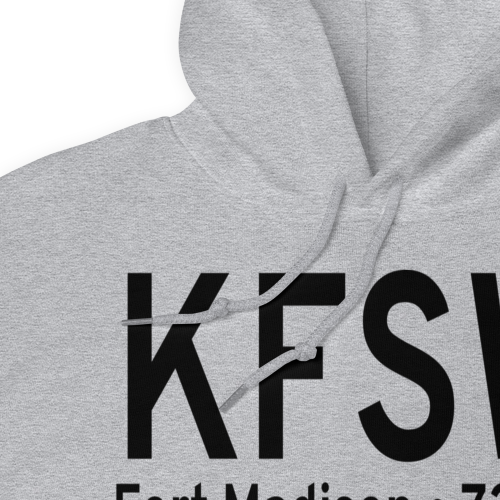 Fort Madison Municipal Airport (KFSW) ICAO Hoodie Sweatshirt 