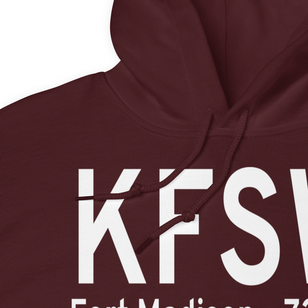 Fort Madison Municipal Airport (KFSW) ICAO Hoodie Sweatshirt 