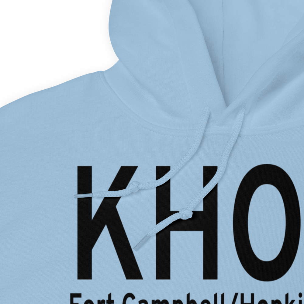Campbell AAF (Fort Campbell) Air Field (KHOP) ICAO Hoodie Sweatshirt 