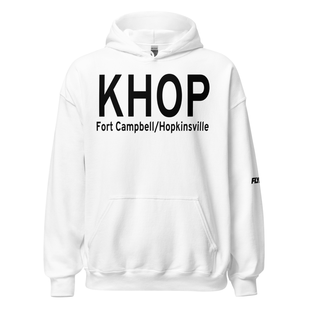 Campbell AAF (Fort Campbell) Air Field (KHOP) ICAO Hoodie Sweatshirt 