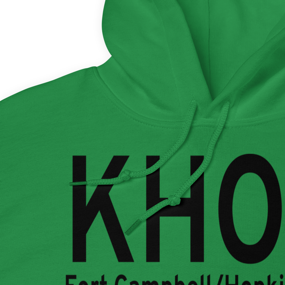Campbell AAF (Fort Campbell) Air Field (KHOP) ICAO Hoodie Sweatshirt 