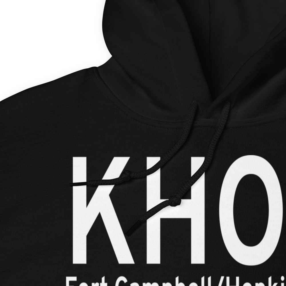 Campbell AAF (Fort Campbell) Air Field (KHOP) ICAO Hoodie Sweatshirt 