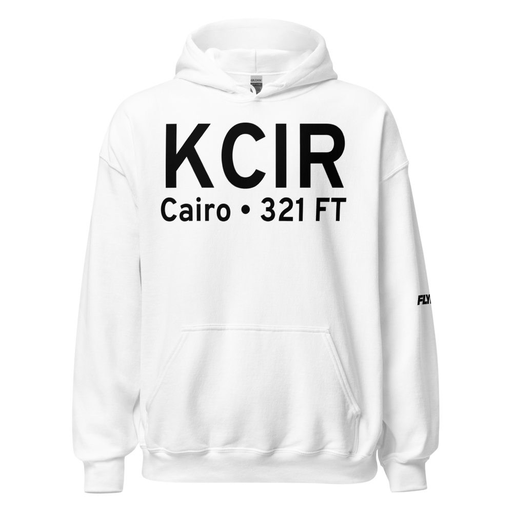 Cairo Regional Airport (KCIR) ICAO Hoodie Sweatshirt 