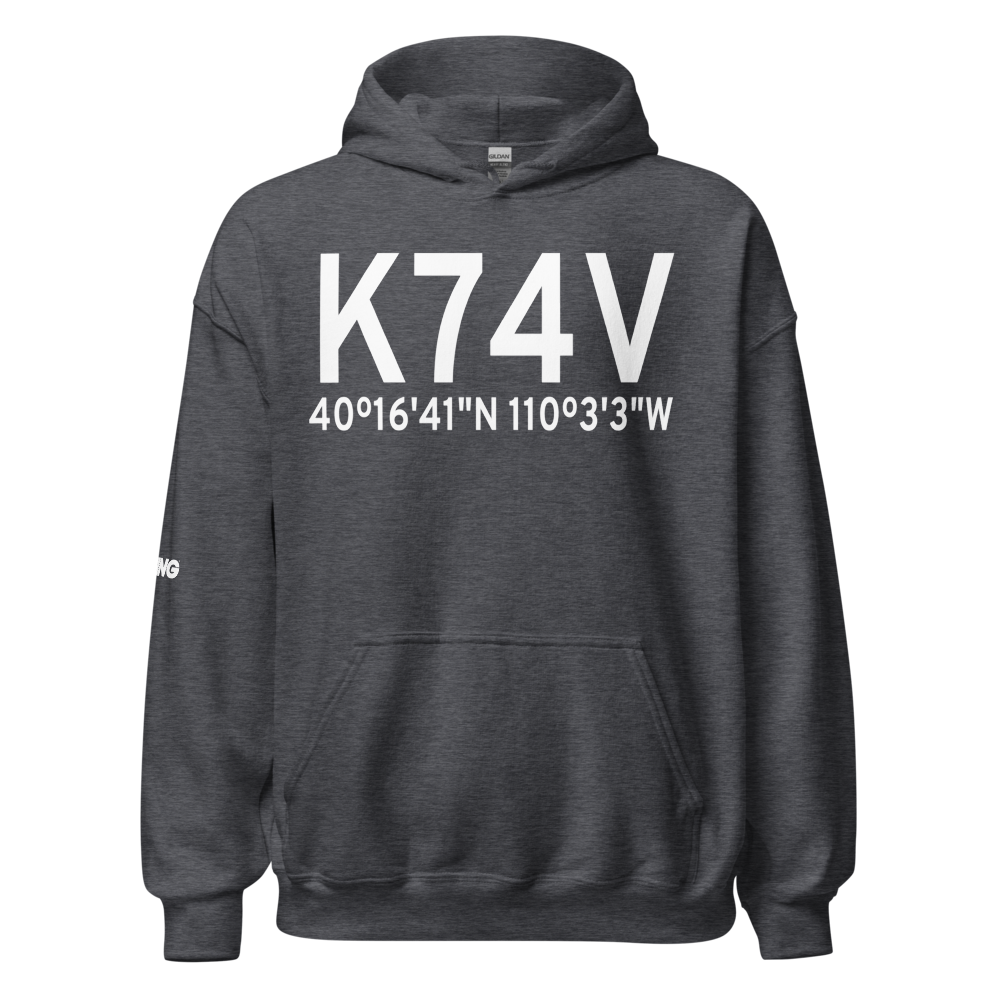 Roosevelt Municipal Airport (K74V) ICAO Hoodie Sweatshirt 