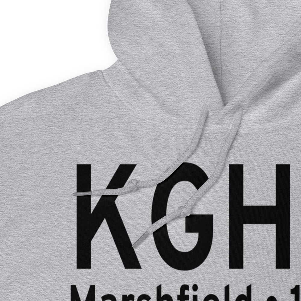 Marshfield Municipal George Harlow Field (KGHG) ICAO Hoodie Sweatshirt 