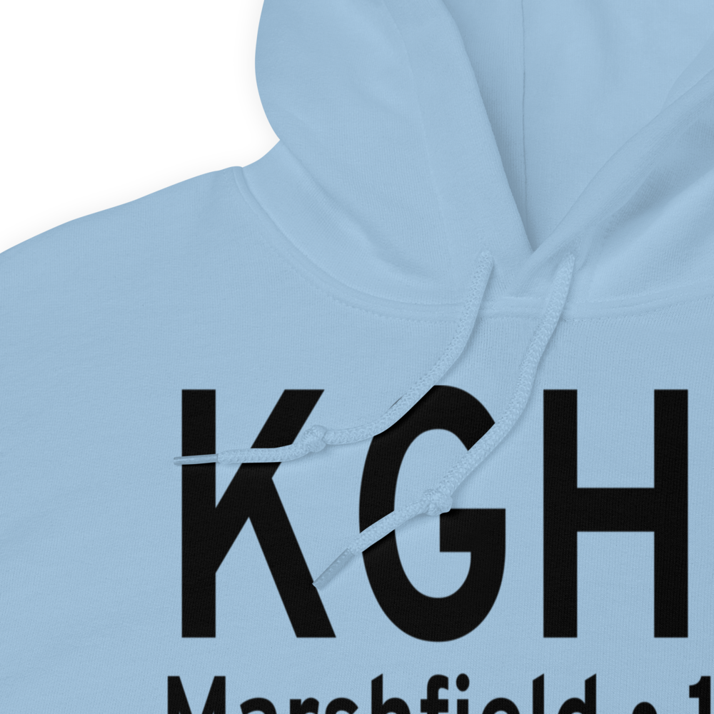 Marshfield Municipal George Harlow Field (KGHG) ICAO Hoodie Sweatshirt 